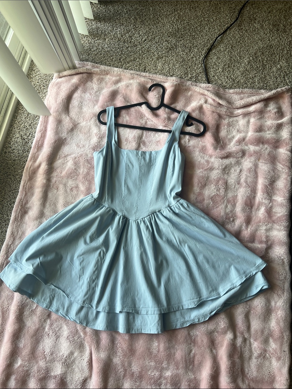 Rare London Light Blue Mini Dress